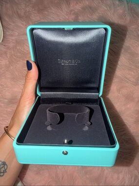 NewTiffany & Co. Robin's-egg Blue Jewelry Presentation Box with Navy Interior
